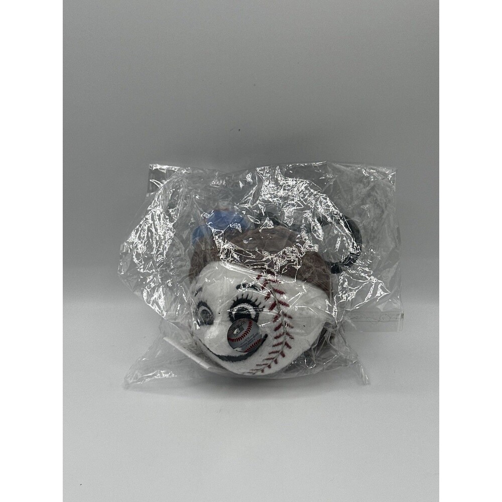 MLB Plush Baseball Face Keychain Clip Blue Cap Ball Bag Charm BDA 2026 NEW